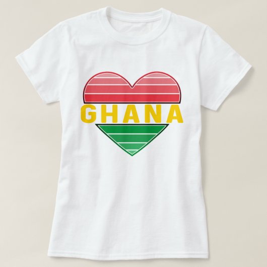 Ik hou van Ghana, Ghanees hart T-shirt (Design voorkant)