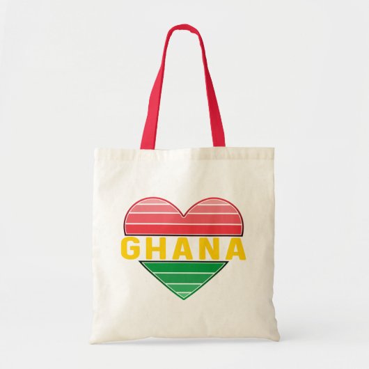 Ik hou van Ghana, Ghanees hart Tote Bag (Voorkant)