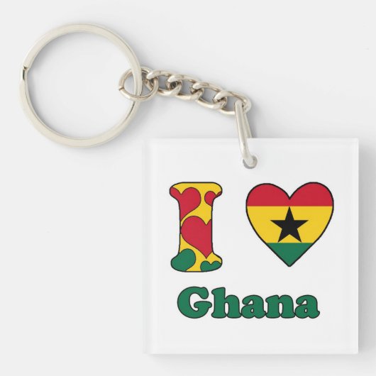 Ik hou van Ghana Sleutelhanger (voorkant)