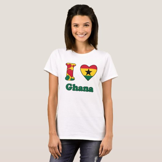 Ik hou van Ghana T-shirt (Voorkant volledig)
