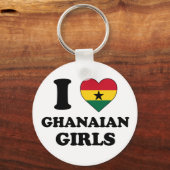 Ik hou van Ghanese meisjes Sleutelhanger (Voorkant)