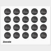 Ik hou van Ghirardelli-chocolade Ronde Sticker (Vel)