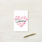 Ik hou van Gianna Post-it® Notes (Op bureau)