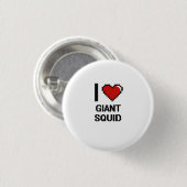 Ik hou van Giant Squid Digital Design Ronde Button 3,2 Cm (Voorkant /achterkant)