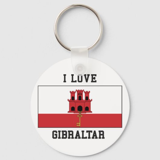 Ik hou van Gibraltar Sleutelhanger (Voorkant)