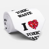 Ik hou van giftig afval stropdas (Opgerold)