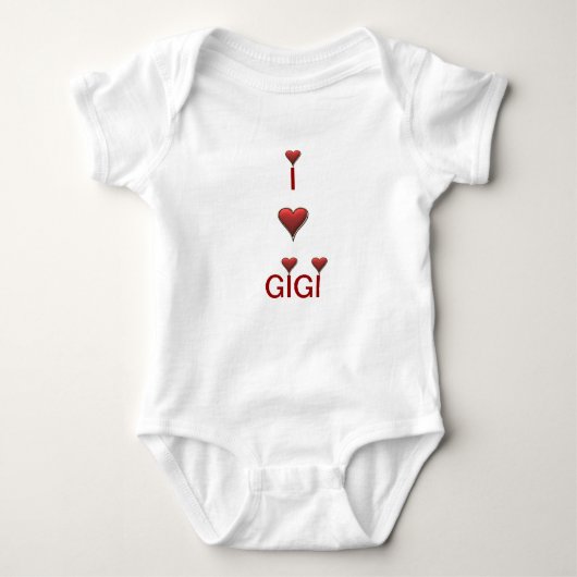 Ik hou van Gigi baby baby Romper (Voorkant)