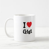 Ik hou van Gigi hart T-Shirt Koffiemok (Links)