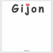 Ik hou van Gijon Sticker (Vel)