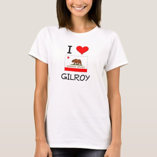 Ik hou van GILROY California T-shirt (Voorkant)