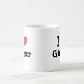 Ik hou van Ginger hart T-Shirt Koffiemok (Center)