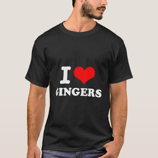Ik hou van gingers - I Heart Gingers T-shirt (Voorkant)