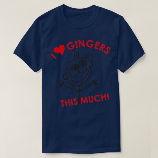 Ik hou van Gingers Redhead T-shirt (Design voorkant)