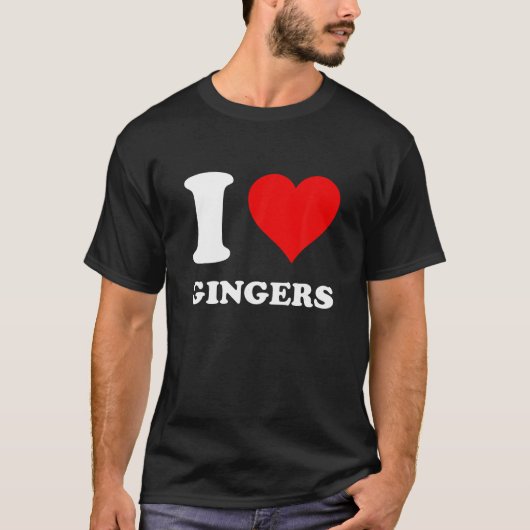 Ik hou van Gingers T Shirt (Voorkant)