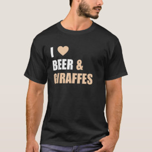Ik hou van Giraffes Beer T Shirt Funny Cool Animal