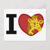 Ik hou van Giraffes Briefkaart (Voorkant)