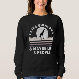 Ik hou van Giraffes en misschien 3 mensen Giraffe Trui