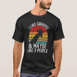 Ik hou van Giraffes en misschien wel van 3 mensen  T-shirt