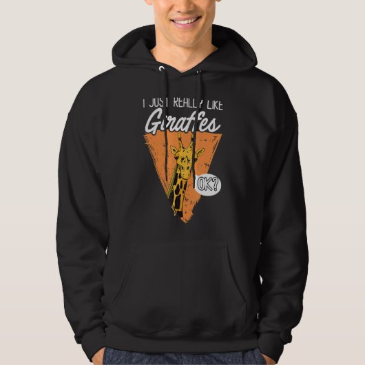 Ik hou van Giraffes. Hoodie (Voorkant)