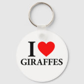 Ik hou van Giraffes Sleutelhanger (Voorkant)