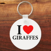 Ik hou van Giraffes Sleutelhanger (Voorkant)