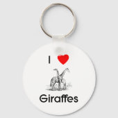 Ik hou van giraffes Sleutelhanger (Voorkant)