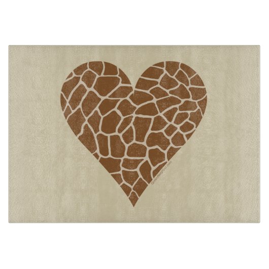 Ik hou van Giraffes Snijplank (Voorkant)
