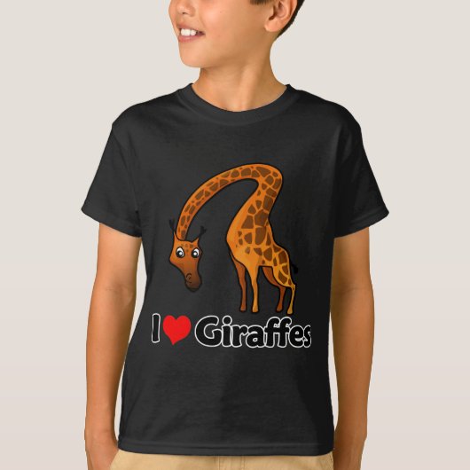 Ik hou van Giraffes T-shirt (Voorkant)
