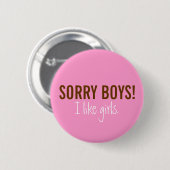 Ik hou van Girls Buttonnen Ronde Button 5,7 Cm (Voorkant /achterkant)