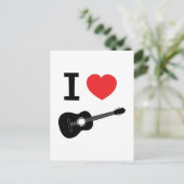 Ik hou van gitaar briefkaart (Staand voorkant)