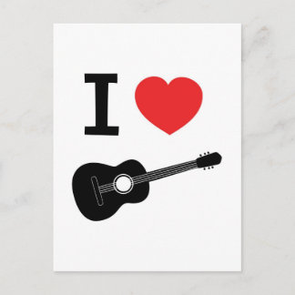 Ik hou van gitaar briefkaart