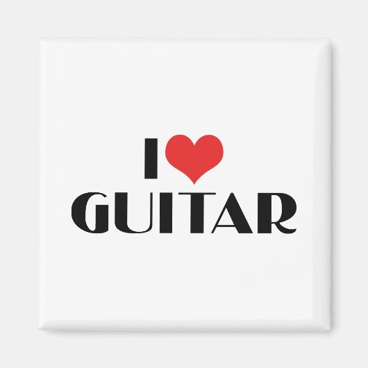 Ik hou van gitaar magneet (Voorkant)