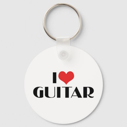 Ik Hou Van Gitaar Sleutelhanger (Voorkant)