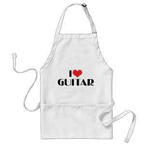 Ik hou van gitaar standaard schort