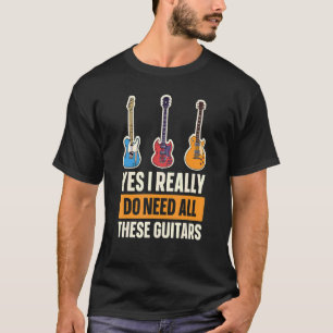 Ik hou van gitaarsnaren Elektrisch instrument Bass T-shirt