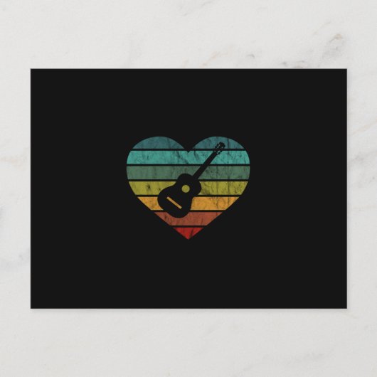 Ik hou van gitaristen met akoestische gitaar briefkaart (Voorkant)