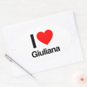 ik hou van giuliana ovale sticker (Envelop)