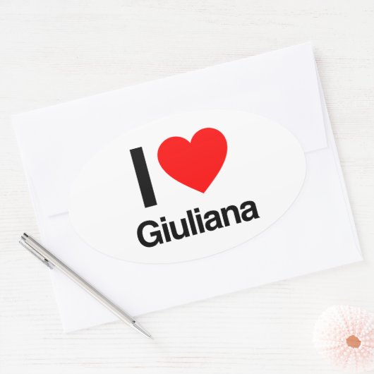 ik hou van giuliana ovale sticker (Envelop)