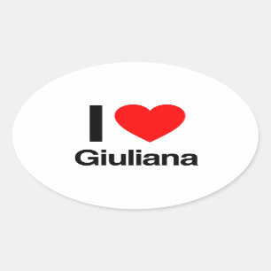 ik hou van giuliana ovale sticker