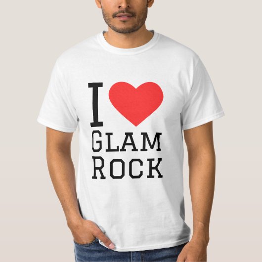 Ik hou van glam gesteente t-shirt (Voorkant)