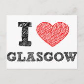 Ik hou van Glasgow Briefkaart (Voorkant)