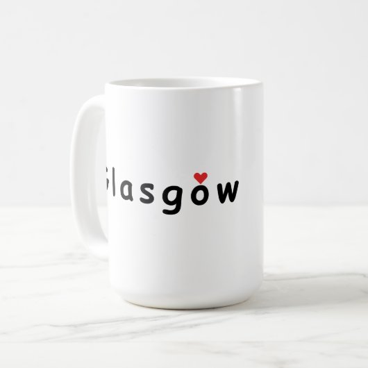 Ik hou van Glasgow Koffiemok (Voorkant links)