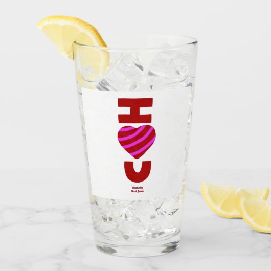 Ik hou van Glass Tumbler (Voorkant ijs)