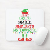 Ik hou van glimlachen als mijn favoriete kerstman. muismat (Met muis)