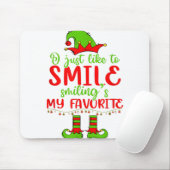 Ik hou van glimlachen als mijn favoriete kerstman. muismat (Met muis)