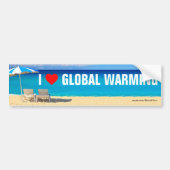 Ik hou van Global Warming Bumpersticker (Voorkant)