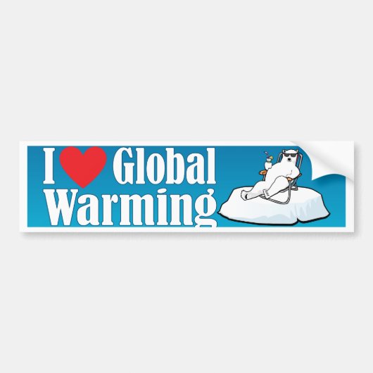Ik hou van Global Warming Bumpersticker (Voorkant)