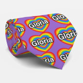 Ik hou van Gloria. Ik hou van je Gloria. Hart Stropdas (Opgerold)