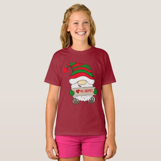 Ik hou van Gnome Christmas T-shirt (Voorkant volledig)