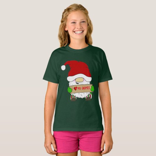 Ik hou van Gnome Christmas T-shirt (Voorkant volledig)